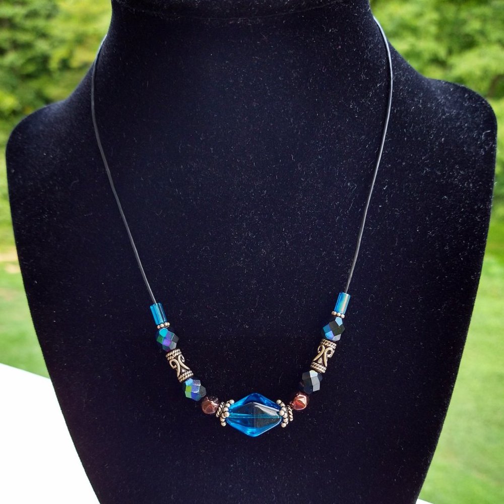 Sterling Silver Glass Bead Necklace